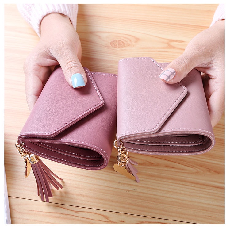 Ví nữ mini nhỏ gọn bỏ túi cute dễ thương đựng tiền nhiều ngăn thời trang Hàn Quốc đẹp giá rẻ LUKADO VN01