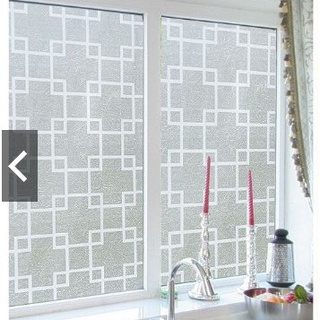 Decal dán kính ô vuông trắng