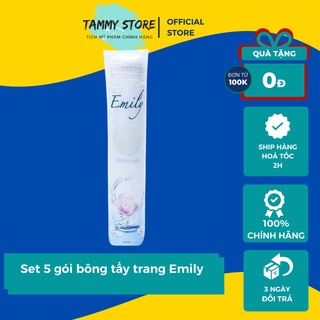 Set 5 gói bông tẩy trang Emily