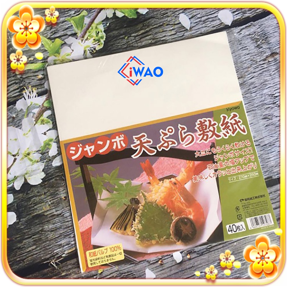Set 40 giấy thấm dầu chiên, rán ( thức ăn) - Hàng Nhật Bản