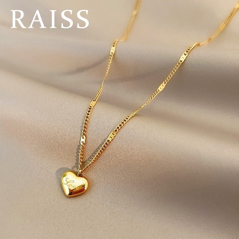 Vòng cổ Mạ Vàng 18k Mặt Hình Trái Tim Phong Cách Hàn Quốc