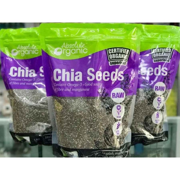 Hạt chia tím Absolute Organic Hữu Cơ Úc HSD Mới Nhất 100g