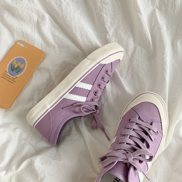 Giày sneaker Korea Ulzzang phối màu tông tím thời trang | Hàng order chất lượng cao