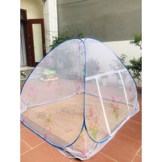 Mùng chụp tự bung có hoa văn