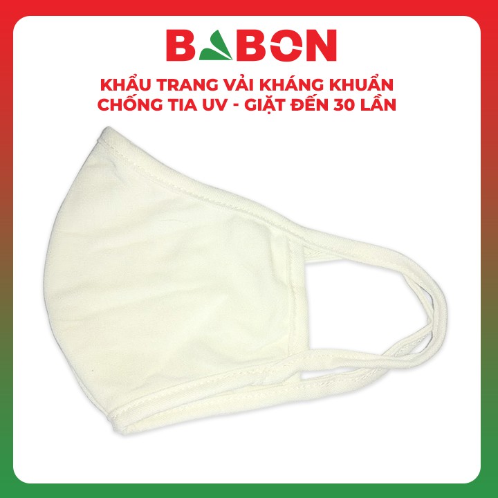 5 khẩu trang vải kháng khuẩn BABON, Chống tia cực tím UV, Tái sử dụng 30 lần