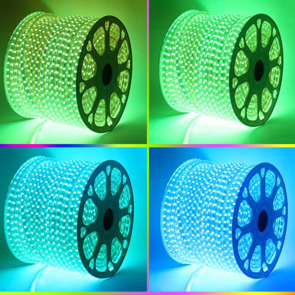 COMBO 1 MÉT LED DÂY RGB NHIỀU MÀU KÈM NGUỒN CHỚP ĐIỀU CHỈNH