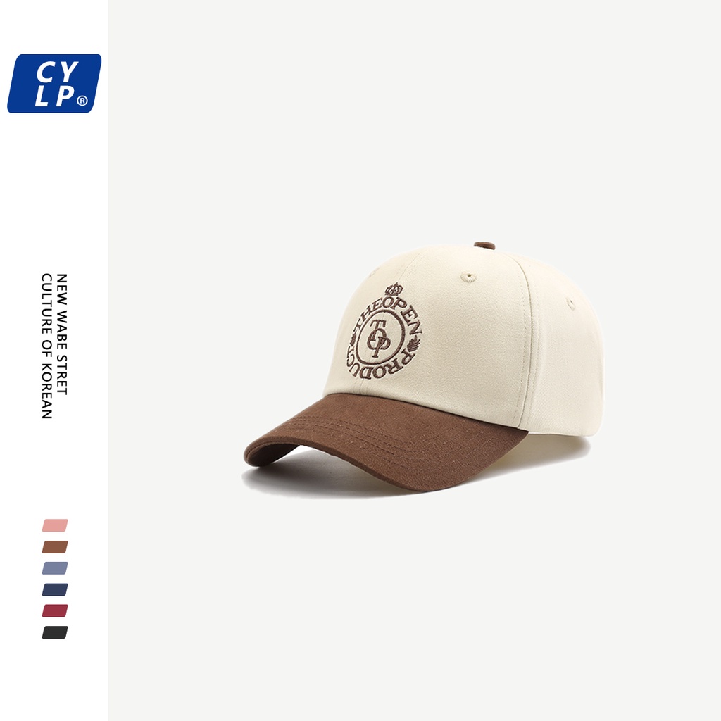 Mũ Lưỡi Trai Thêu Chữ Phối Màu Tương Phản Thời Trang Đường Phố Âu Mỹ Cá Tính Cho Nữ