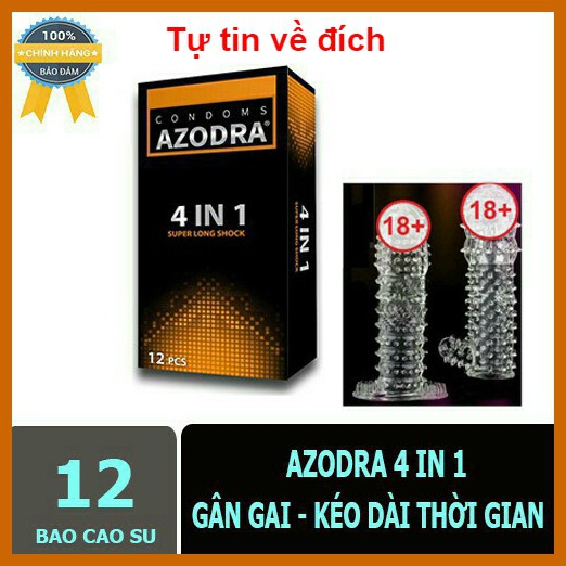 BAO CAO SU GÂN GAI AZODRA 4-IN-1 KÉO DÀI THỜI GIAN - HỘP 12 CÁI.