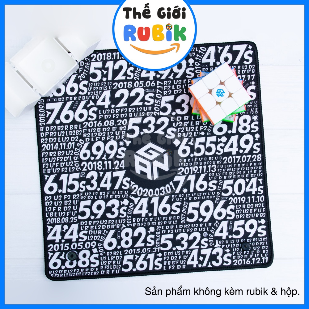 Thảm Rubik Gan Timer Mat. Thảm Lót Luyện Tập Xoay Rubic Chuyên Dụng Chống Xước Vip Pro| Thế Giới Rubik