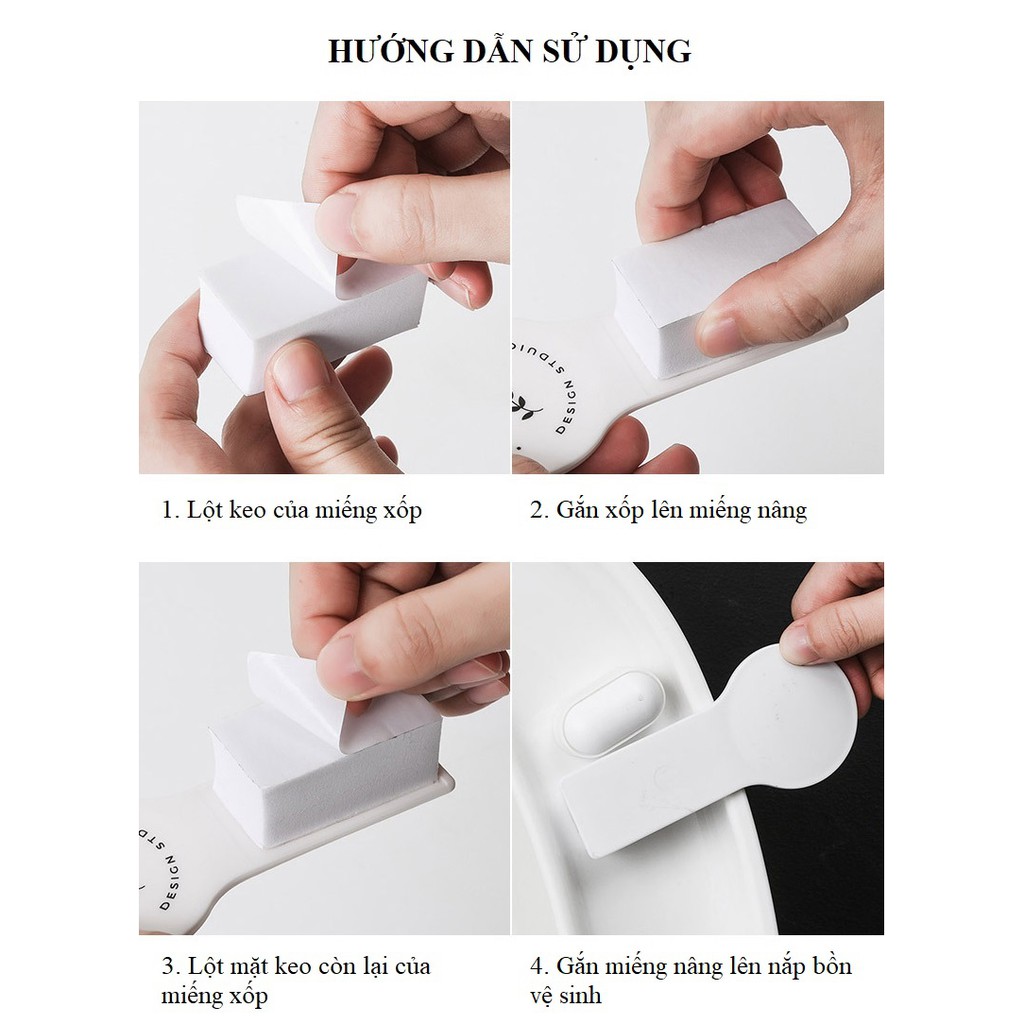 Miếng dán nâng nắp bồn vệ sinh in họa tiết DECOSA