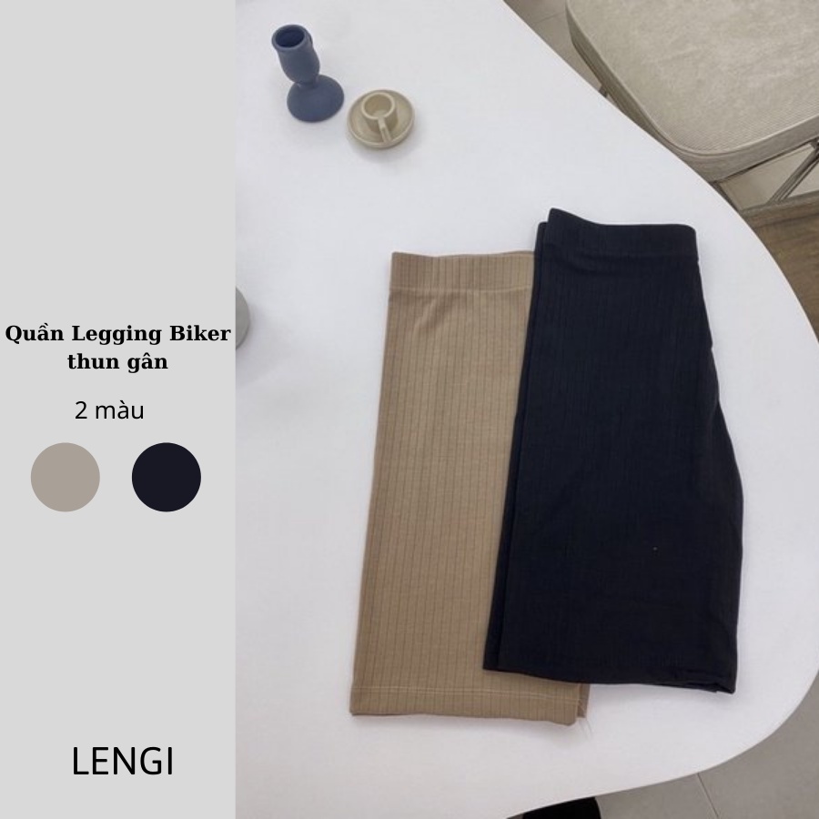 Quần Legging Biker Dáng ngắn Thun gân Short Biker