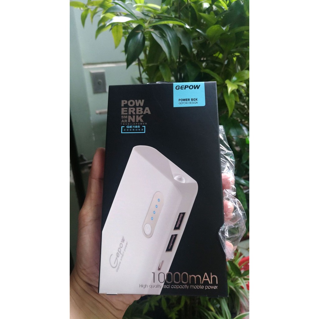 PIN DỰ PHÒNG GEPOW 10000MAH LED CHÍNH HÃNG