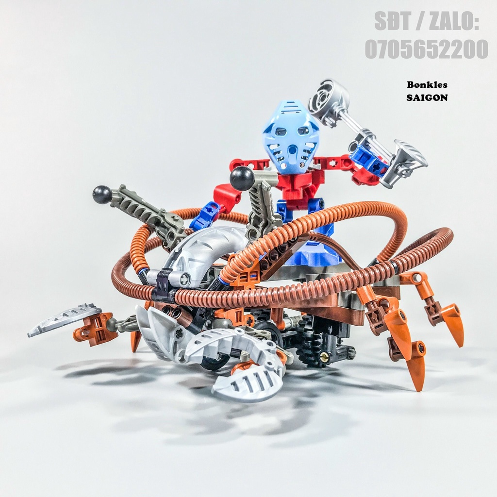 Đồ Chơi Mô Hình Vintage lắp ráp LEGO Bionicle Titan: 8595 Takua & Pewku Chính Hãng Đan Mạch (2003)