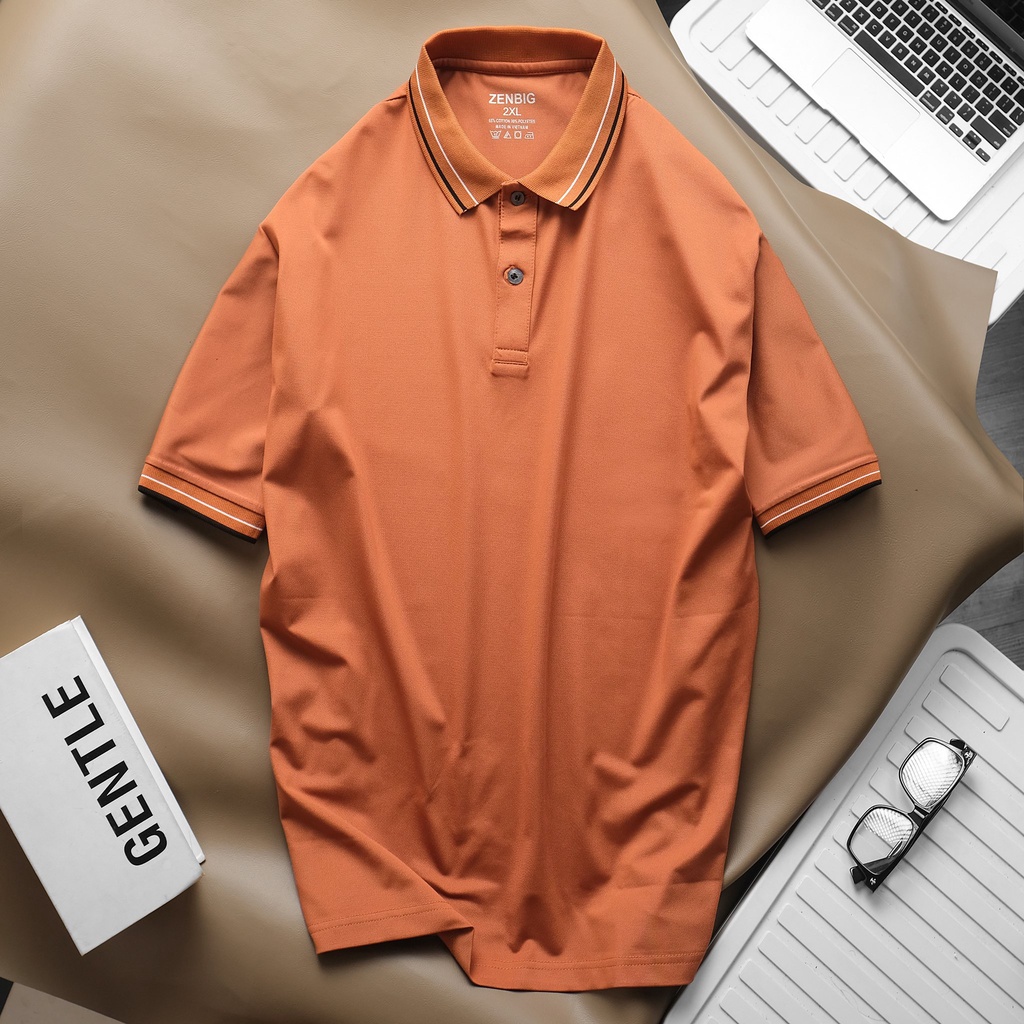 Áo phông nam big size ZENBIG có cổ dành cho người mập từ 80kg, 90kg, 100kg, 120kg, 130kg