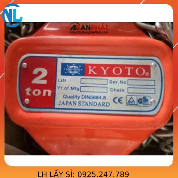 Palăng xích  kéo tay 2 tấn cáp thép giá sỉ Thái Bình Vina
