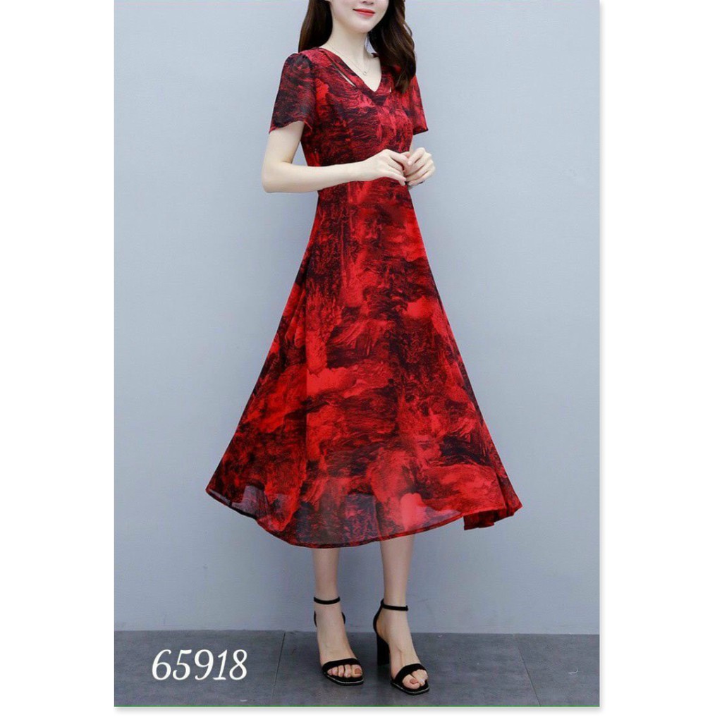 ĐẦM VOAN HOA LỤA 2 LỚP MÙA HÈ TƯƠI MÁT NĂNG ĐỘNG CÓ SIZE LỚN XXL