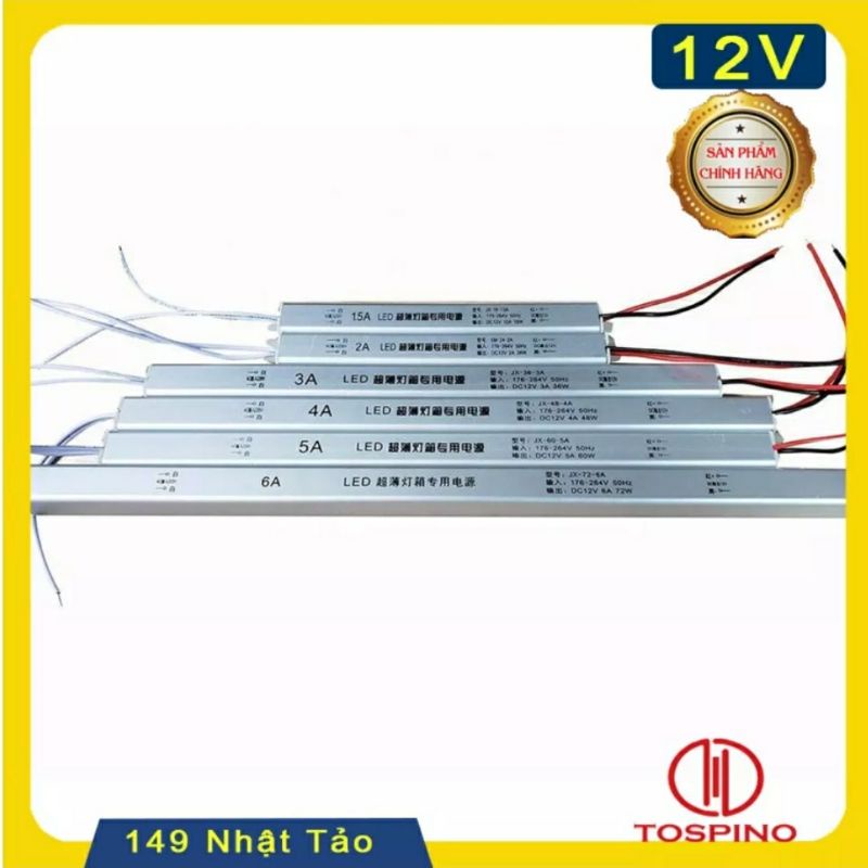 Nguồn Đũa 12V 2A 3A 4A 5A chất lượng tốt hàng chính hãng TOSPINO chuyên dùng cho thiết kế tủ kệ