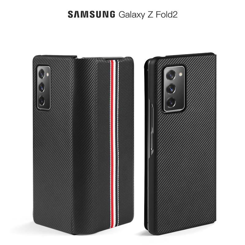 Bao da điện thoại nắp gập thời trang sang trọng cho Samsung Galaxy Z Fold 2 5G
