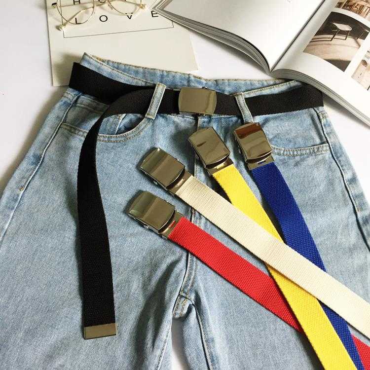 Dây thắt lưng nam vải jean phong cách Hàn Quốc