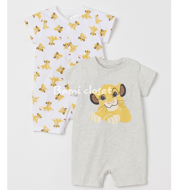 !! HM authentic!! Set body bé trai 6-9m Lion King hàng siêu đẹp!!
