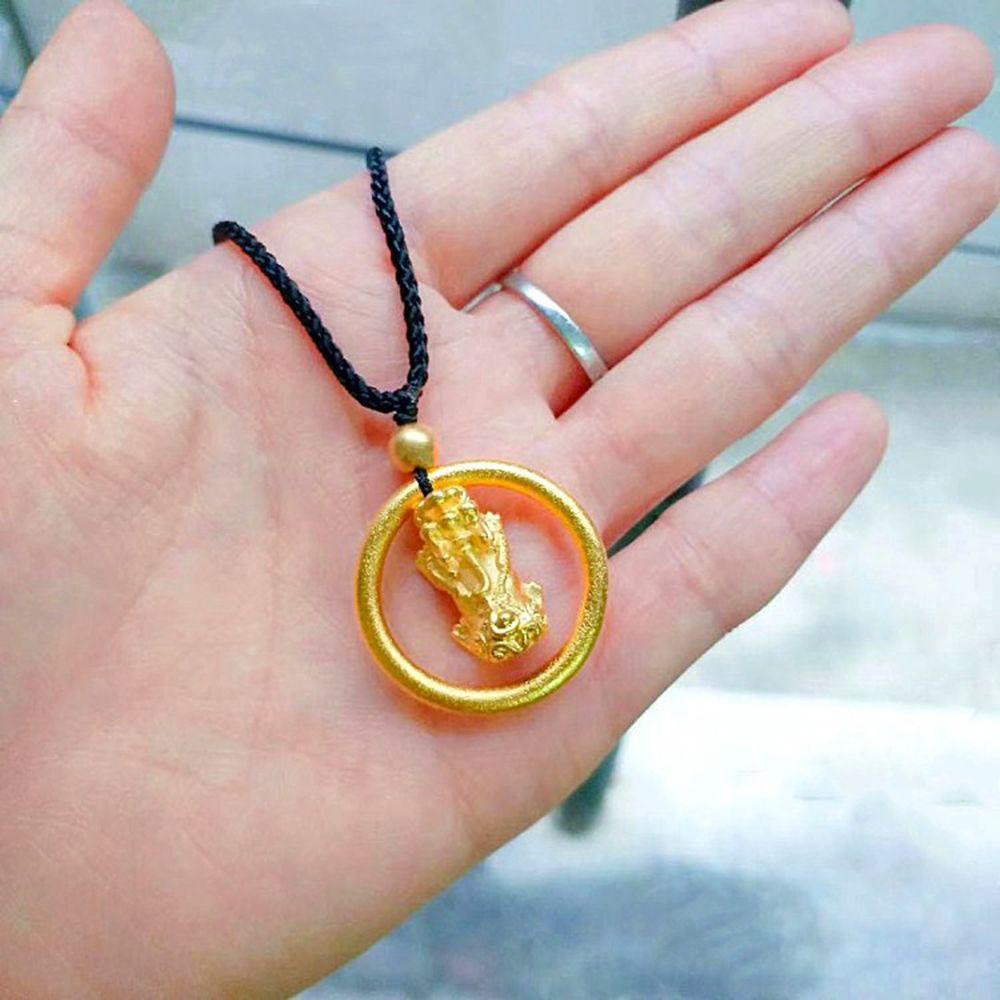 Vòng cổ Màu Đen May Mắn Khắc Chữ Brave Troops Phong Cách Vintage Dành Cho Nam Nữ