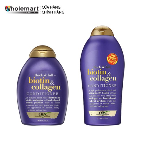 Dầu xả OGX Thick & Full Biotin Collagen Conditioner