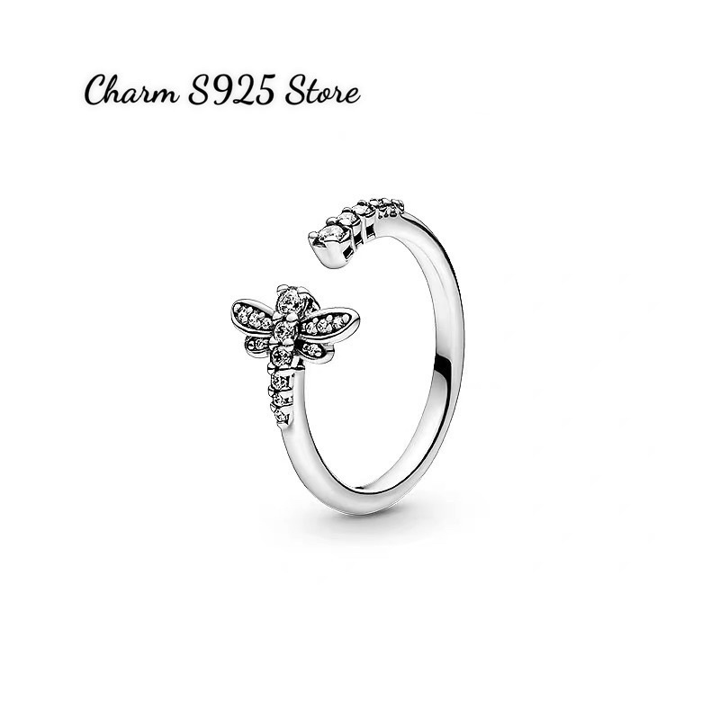 NHẪN ĐEO TAY PAN ALE ĐÍNH ĐÁ CON CHUỒN CHUỒN BẠC S925 HÀNG CAO CẤP