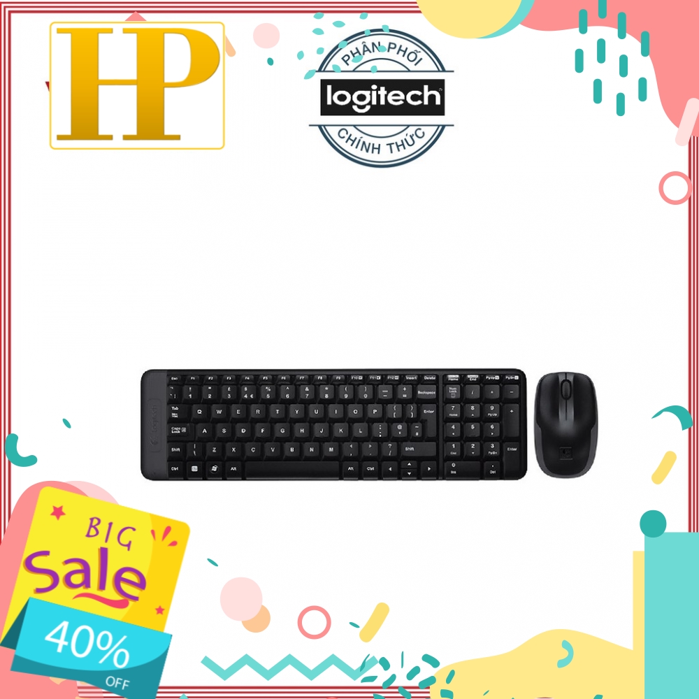 Bộ bàn phím chuột không dây Logitech MK220 Đen - Hãng phân phối chính thức | BigBuy360 - bigbuy360.vn