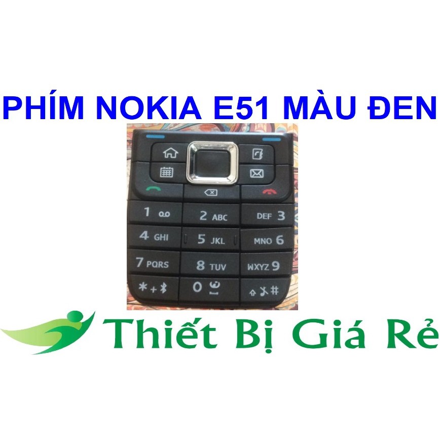 PHÍM NOKIA E51 MÀU ĐEN