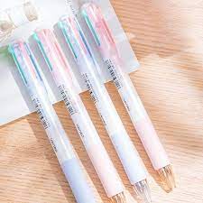 Bút bi cute đầu bấm - 4 màu ,ngòi 0,7mm Deli – Bút bi học sinh cao cấp dễ thương - HOKAMI STORE