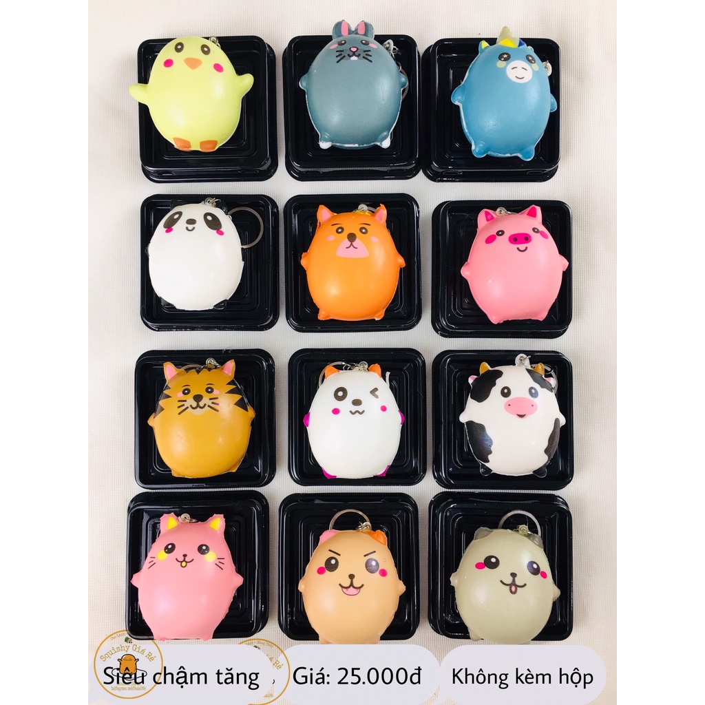 Squishy thú nhỏ siêu chậm tăng kèm bao bì không kèm hộp