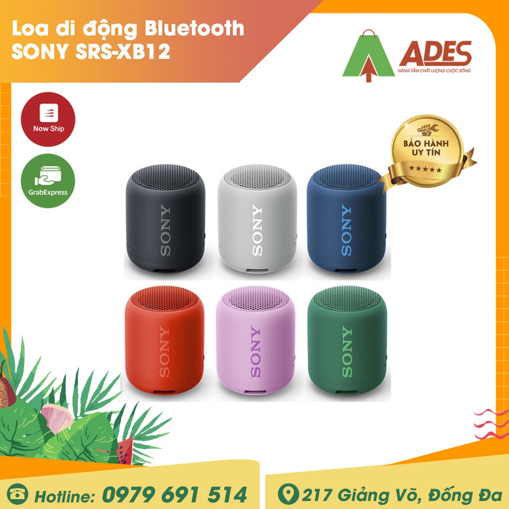 Loa di động Bluetooth SONY SRS-XB12 - Chính hãng - Bảo hành 12 Tháng - NEW 2021