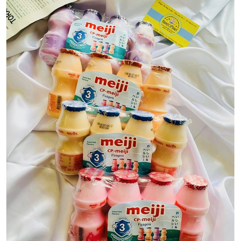 Sữa chua uống lên men Meiji lốc 4 chai cho bé từ 12m+