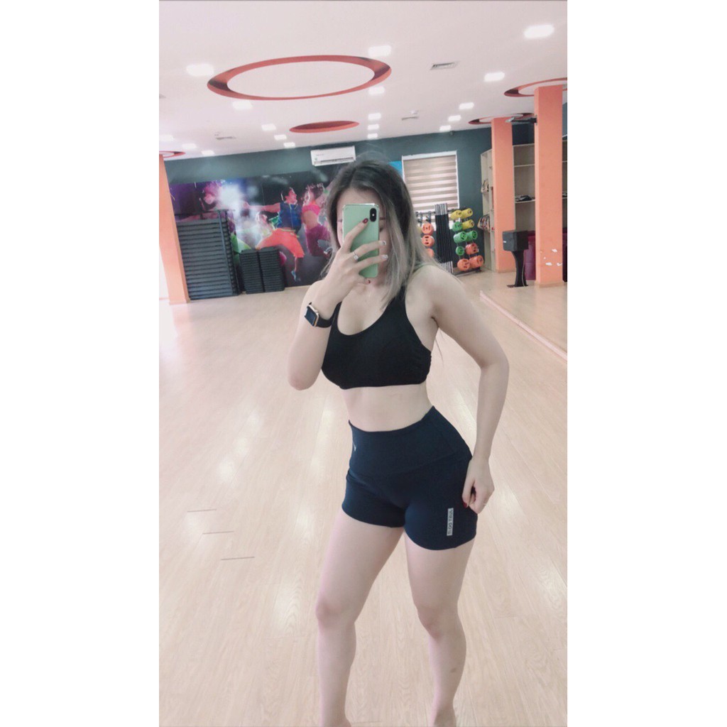Quần tập Gym, Aerobic, Chạy bộ, Thể thao nữ, quần đùi  lưng cao, thun cao cấp, nhiều màu từ 45-70kg QN05