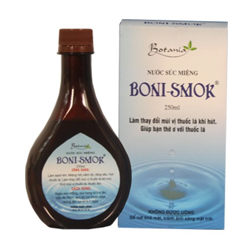 Nước súc miệng boni-smok cai thuốc lá