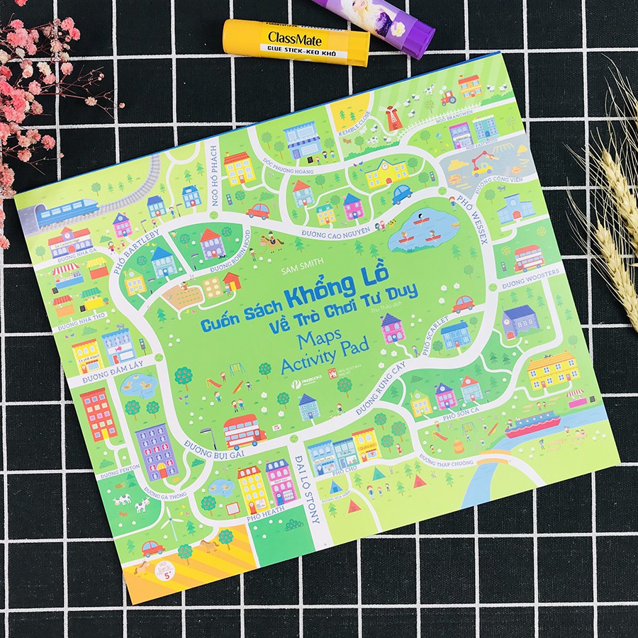 Sách - Cuốn Sách Khổng Lồ Về Trò Chơi Tư Duy - Maps Activity Pad - Dành Cho Bé Từ 5+