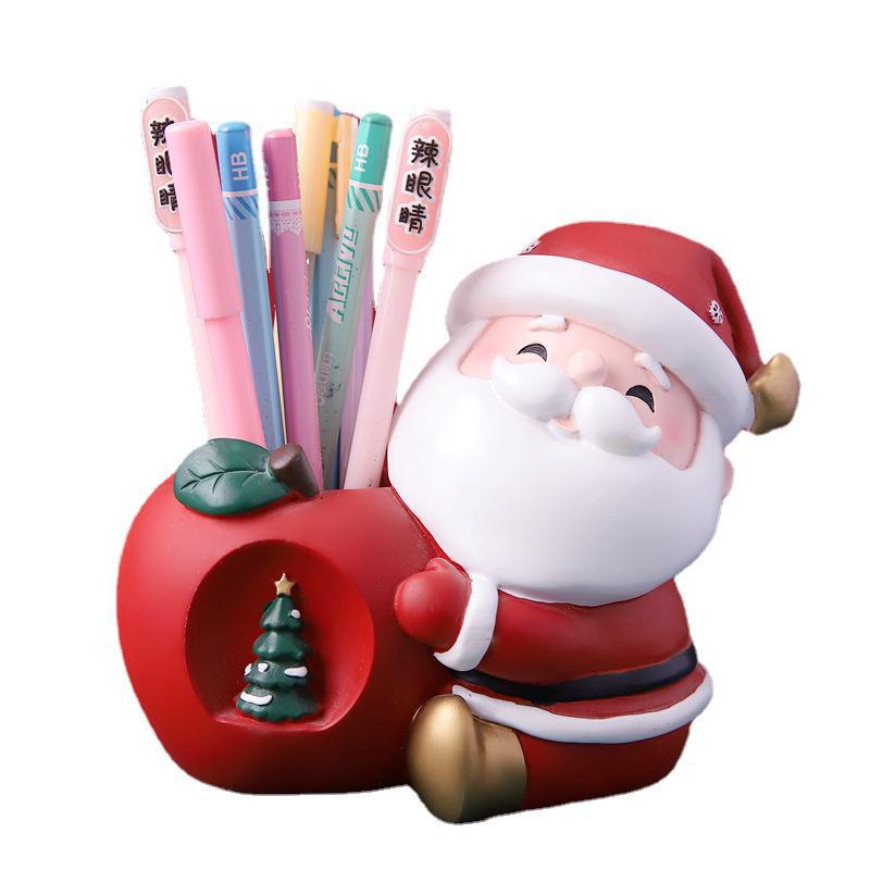 Ống Tiết Kiệm Hình Ông Già Noel Và Táo Bằng Nhựa Resin Sáng Tạo Để Bàn Trang Trí Phòng Khách / Phòng Ngủ