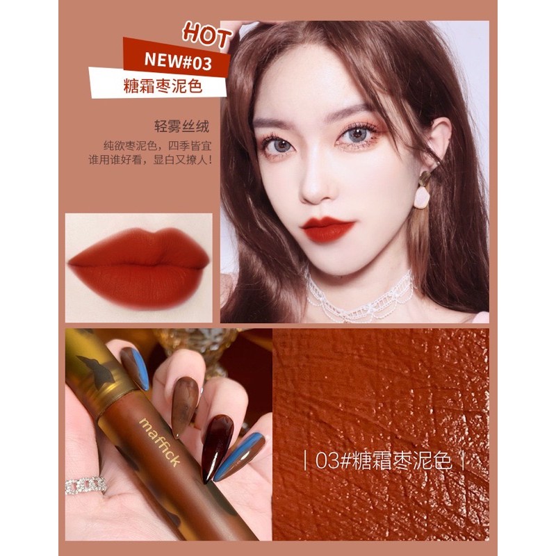 Son kem mai rùa hổ phách MAFFICK mịn lì mềm môi lâu trôi | BigBuy360 - bigbuy360.vn