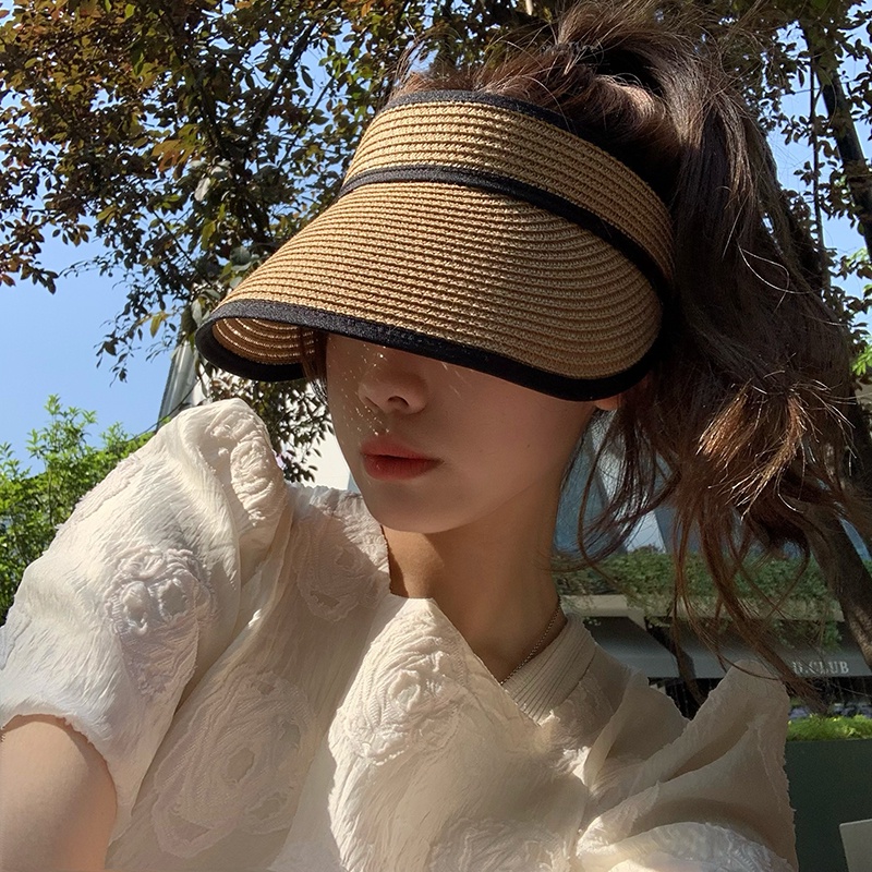 Nón Rộng Vành Hở Chóp Chống Tia Uv Phong Cách Hàn Quốc Thời Trang Mùa Hè Dành Cho Nữ Sự Bảo Vệ