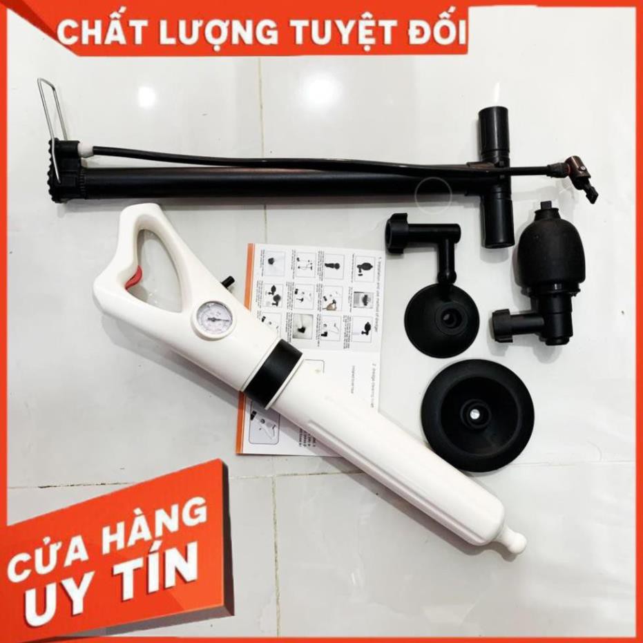 Súng Thông Tắc Bồn Cầu, Bồn Rửa Chén, Dụng Cụ Thông Cống, Bồn Rửa Mặt, Áp Suất Nén Tới 8kg Tiện Lợi Nhanh Chóng