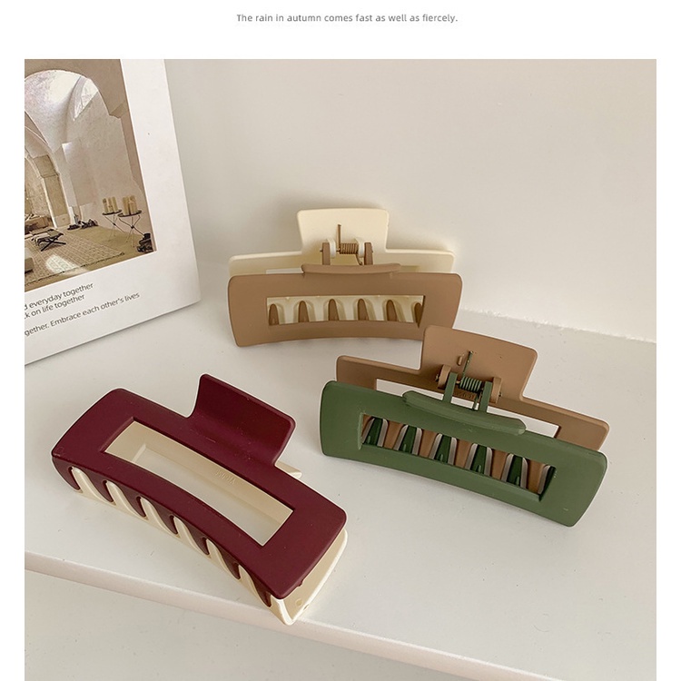 Kẹp Tóc Hình Vuông Cỡ Lớn Thiết Kế Đơn Giản Phong Cách Hàn