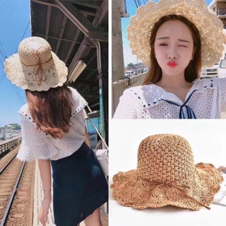 Mũ cói đi biển thời trang