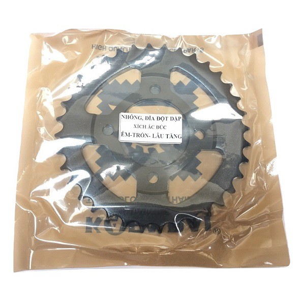 Nhông xích 14T/36T 428SFR-100L độp dập mạ sơn đen KAFADAI THAILAND cho xe máy Dream/Wave