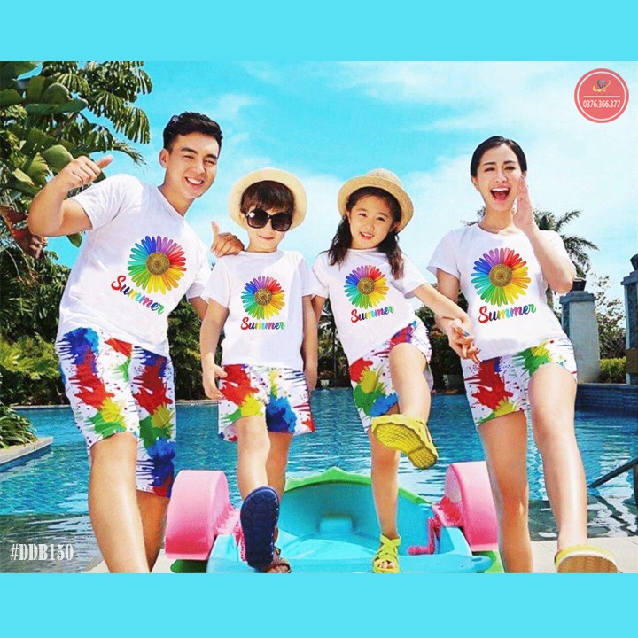 Đồ Gia Đình Đi Biển Cao Cấp - Đủ Size Áo & Quần  (DDB150) Áo thun giá sỉ