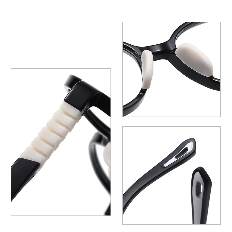 Mắt kính roza gọng silicon co giãn hình oval màu xanh dương thời trang cho bé trai và bé gái rz1085