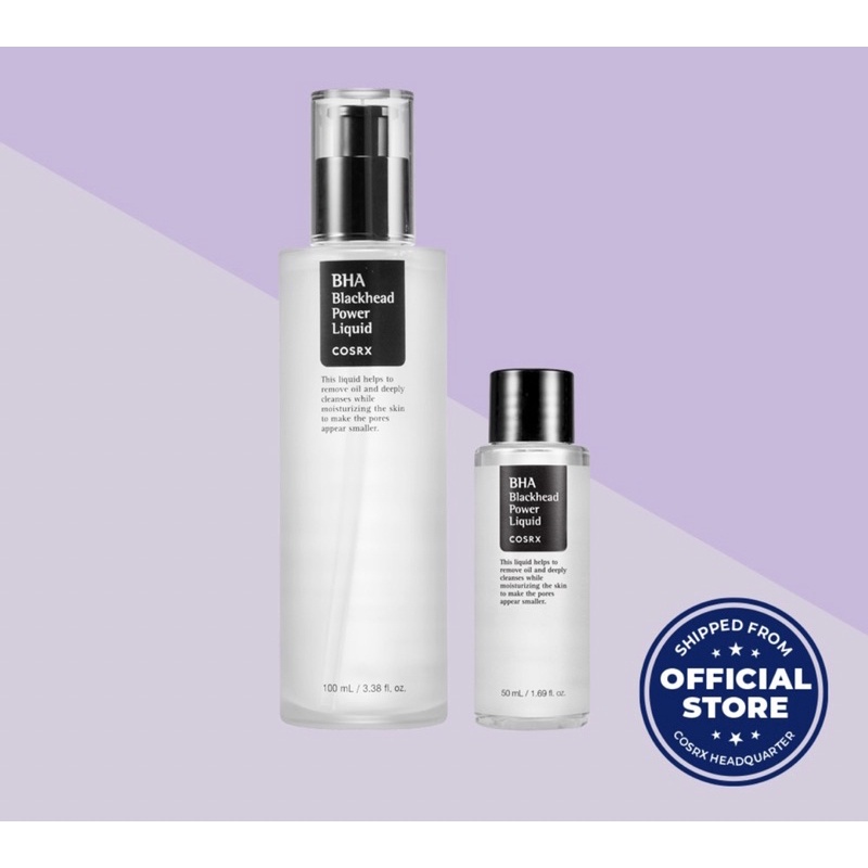 Nước cân bằng COSRX BHA hỗ trợ làm giảm mụn đầu đen 50ml/ 100ml - ĐEN
