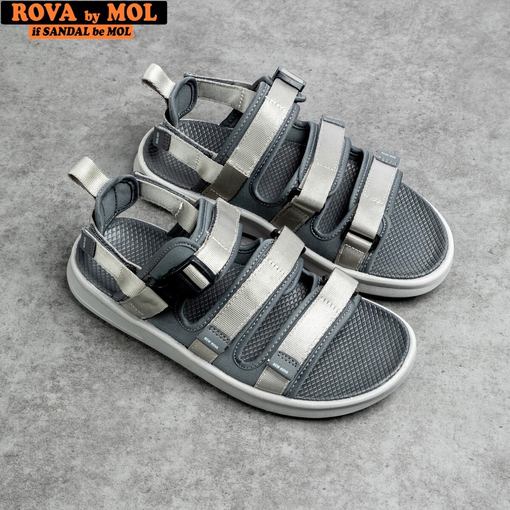 [Mã BMLTA50 giảm 50K đơn 150K] Sandal nam 3 quai ngang vải dù hiệu Rova RV3408G2