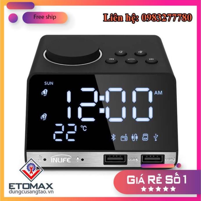 Loa Bluetooth kiêm đồng hồ báo thức đa chức năng K11