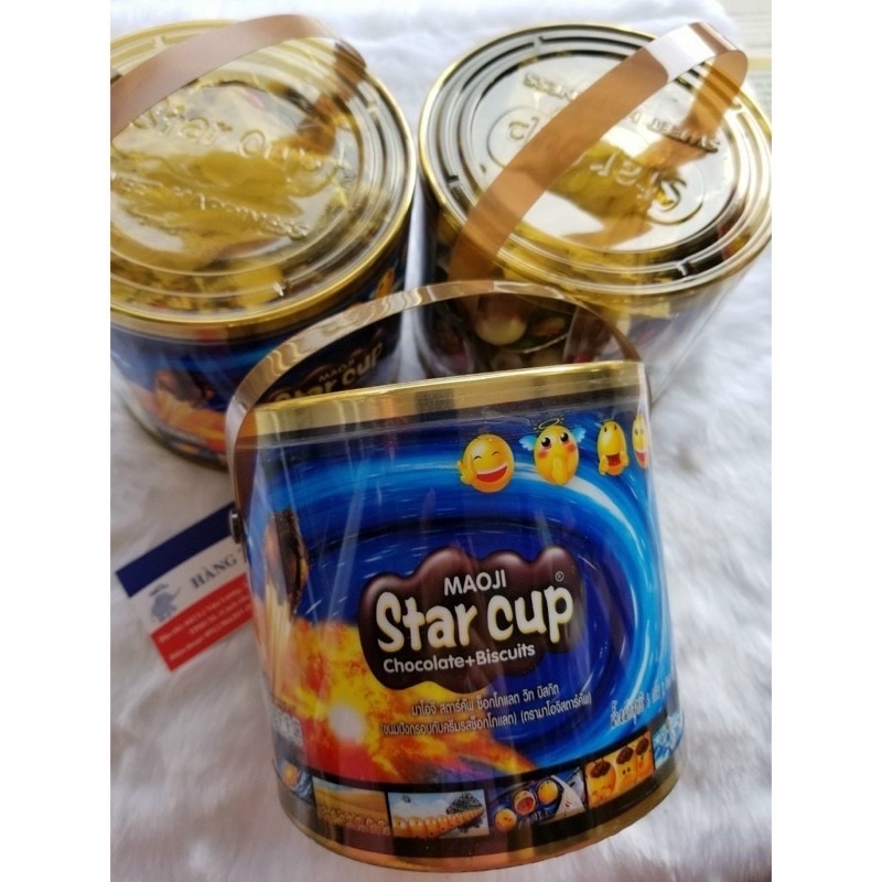 HỦ 100 VIÊN Bánh Quy socola viên Star Cup Thái Lan 780gr