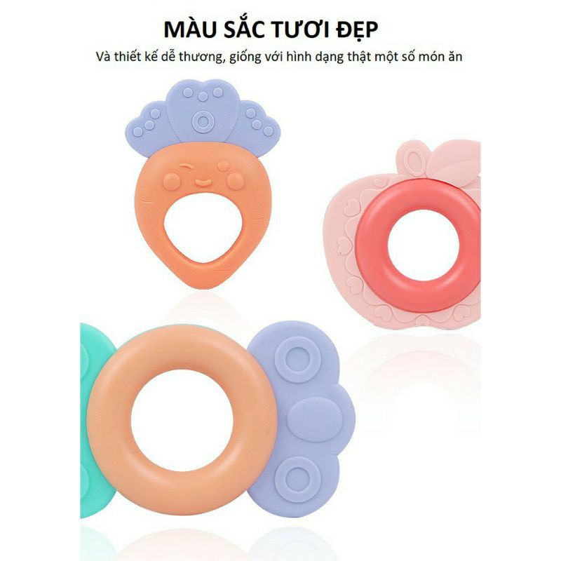 Bộ Gặm Nướu Xúc Xắc 5 Chi Tiết Cho Bé Hàng Chính Hãng Baby Rattles